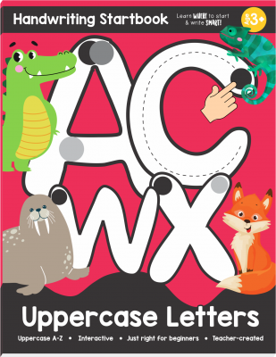 Uppercase Letters Handwriting Startbook on Amazon